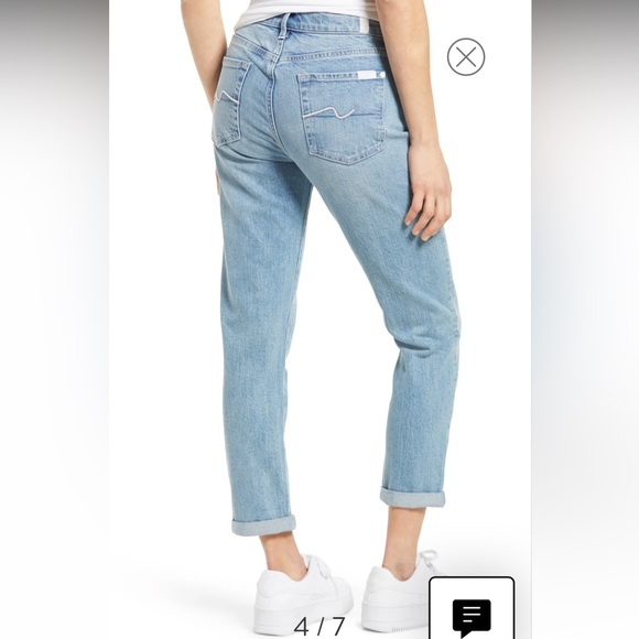 7 For All Mankind® Josefina High Waist Boyfriend Jeans (Ventana) Size 31 - Picture 1 of 15